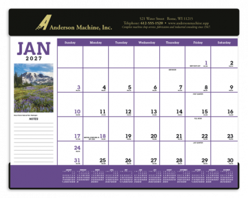Scenic Desk Pad Calendar 23x17